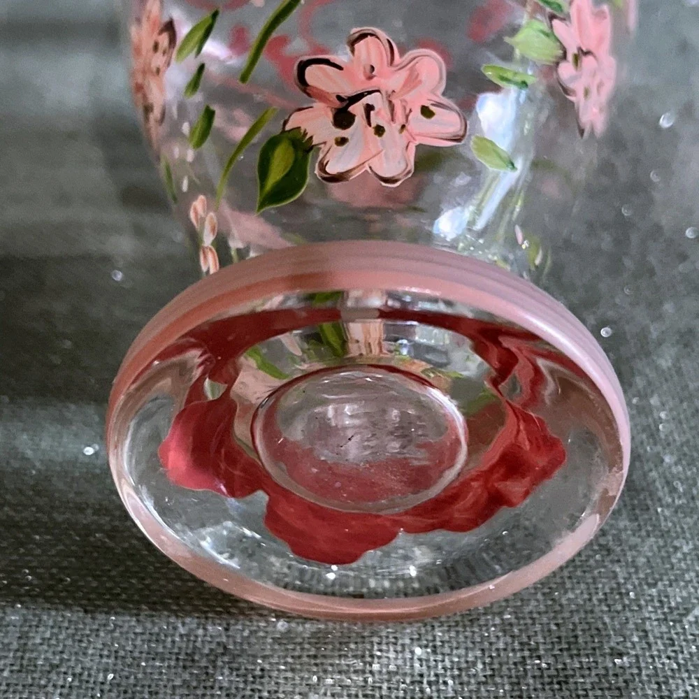 Tracy Porter Vintage Hand-Painted Glass Bud Vase~EUC
